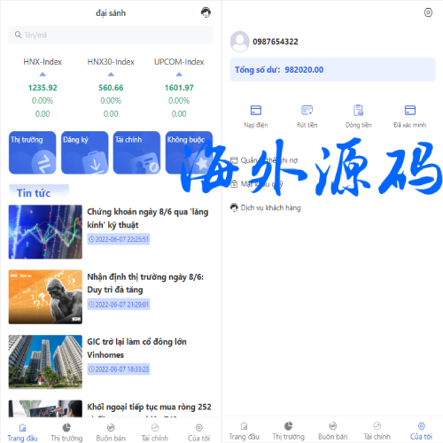 海外股票基金投资系统/越南股票系统/股票投资购买源码
