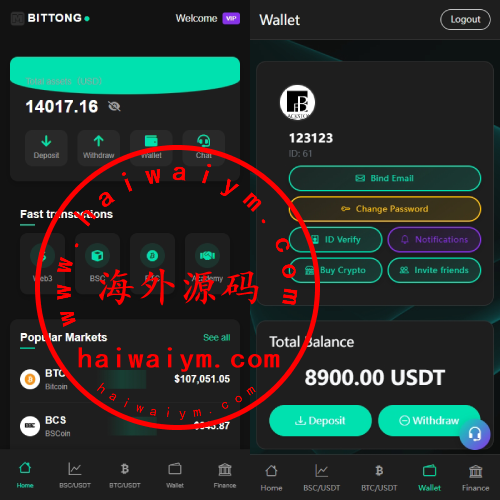海外交易所系统/秒合约/杠杆交易/投资/K线控制